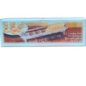 FIFTH AVENUE CRYSTAL LTD "PORTICO" 24% Lead Crystal Cracker Tray Snack